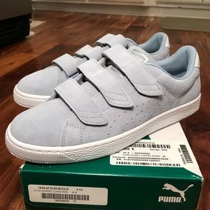 Men's Basket Classic Strap Sneaker Blue Grey